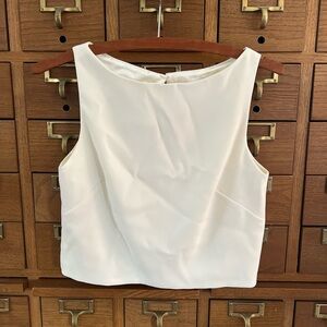 BHLDN Elegant White Sleeveless Wedding Dress Topper Size 0